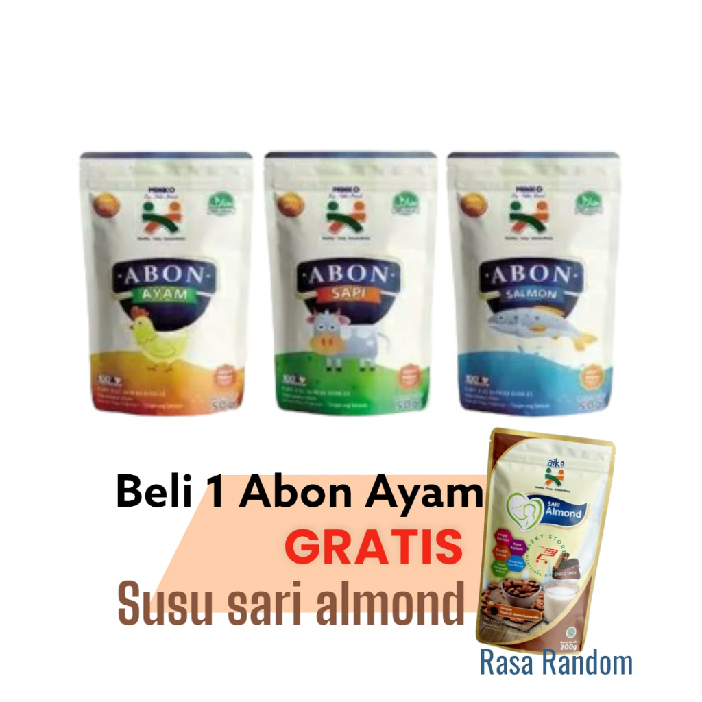 Jual Abon Aiko Ayam Jamur Sapi Non Msg Mpasi Abon Bayi Bb Booster