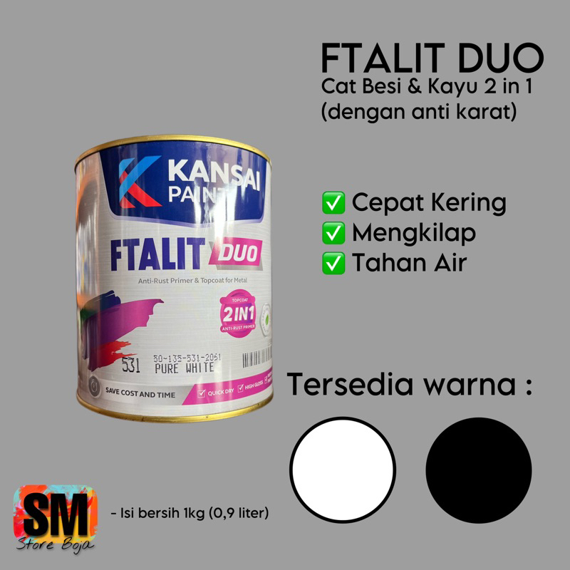 Jual Cat Minyak Kayu Dan Besi Kansai Ftalit Duo 2in1 Catprimer 1 Kg Shopee Indonesia 9424