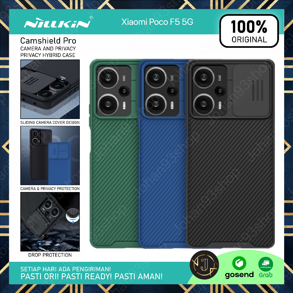 Jual Case Xiaomi Poco F5 5G NILLKIN CamShield Pro With Camera Cover ...