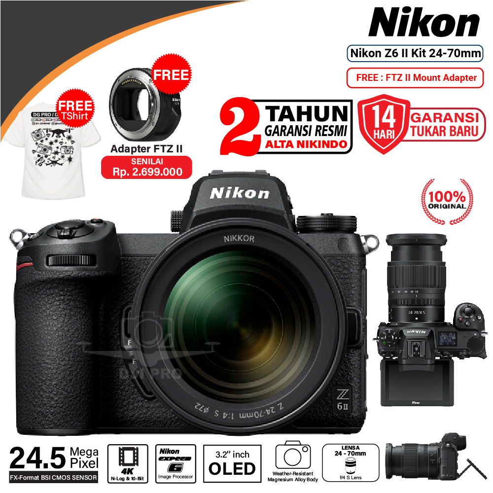 Jual Nikon Z6 II Nikon Z6II Nikon Z6 Mark II Kit 24-70mm f4 Garansi ...