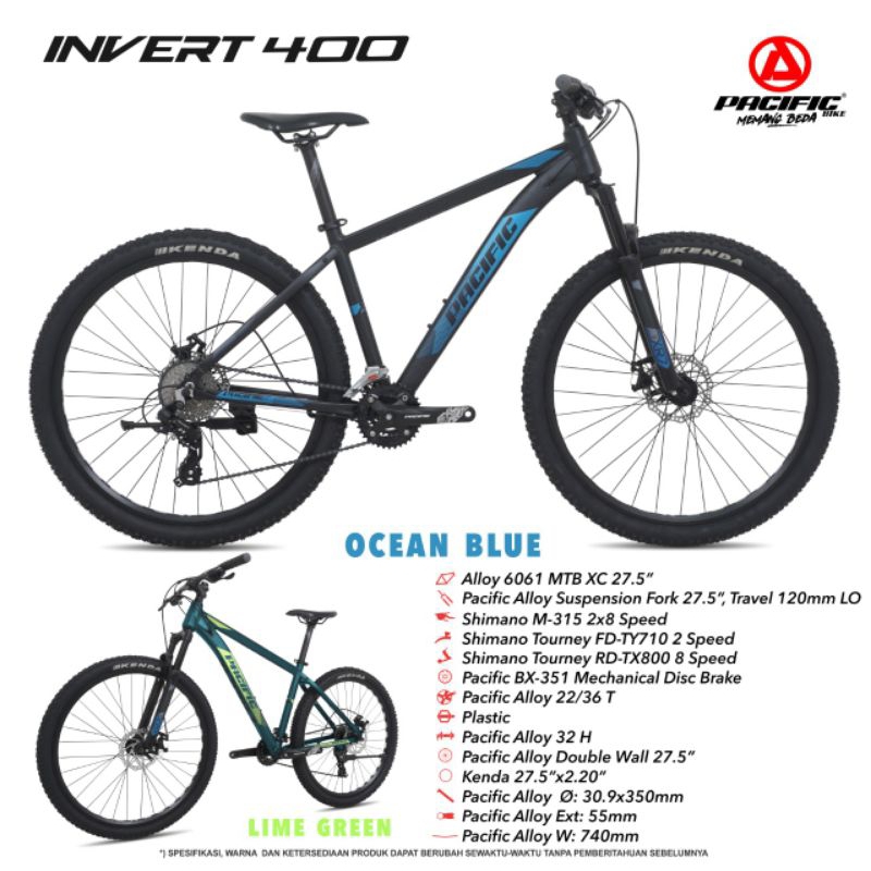 Jual PACIFIC SEPEDA 27.5 MTB INVERT 400 | Shopee Indonesia