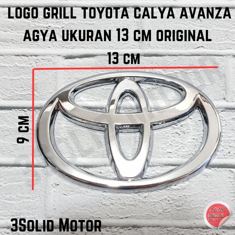 Jual Logo Grill Toyota Calya Avanza Agya Ukuran Cm Original Shopee Indonesia