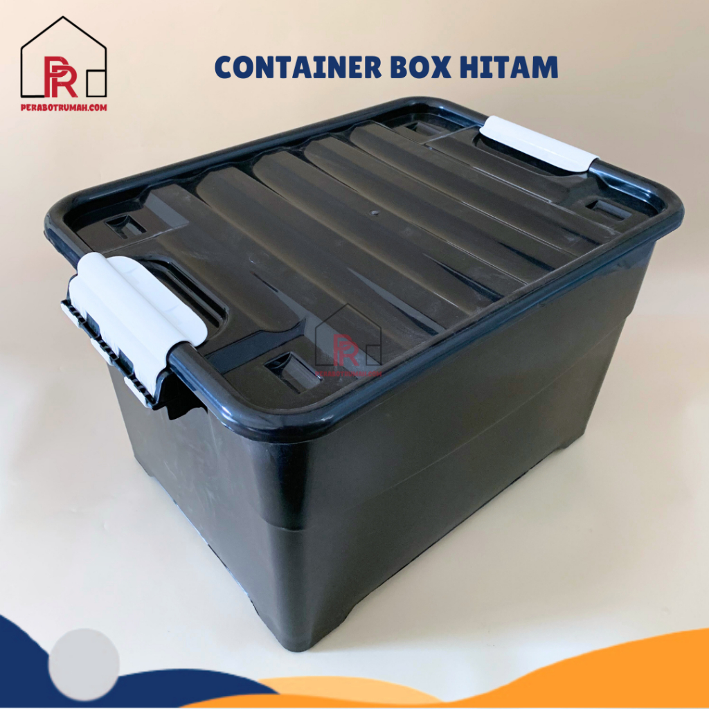 Jual Container Box Hitam 50L / Box Roda / Container Box / Kotak