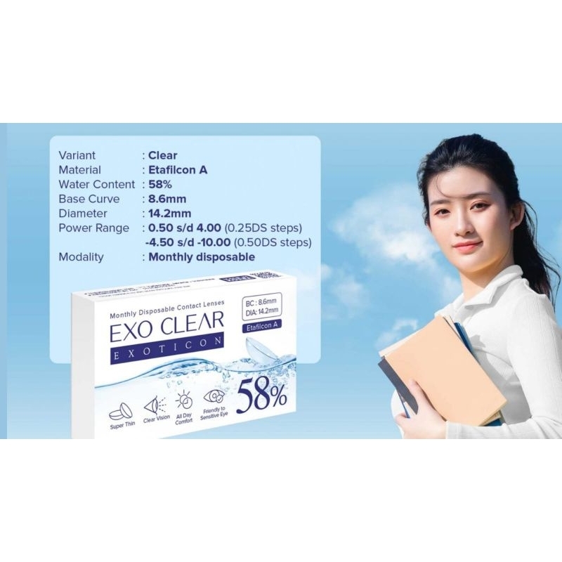 Jual SOFTLENS BENING EXO CLEAR MINUS (FREE LENSCASE) | Shopee Indonesia