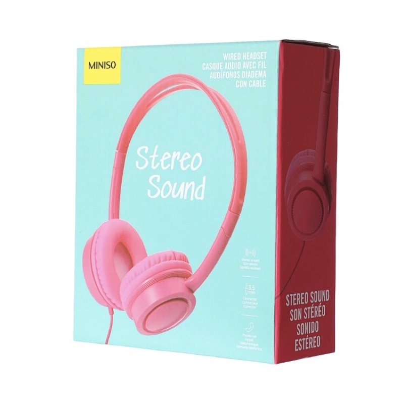 Jual Cod Bali Denpasar Miniso Cd Pattern Headset Miniso Earphone Miniso Headphone Miniso