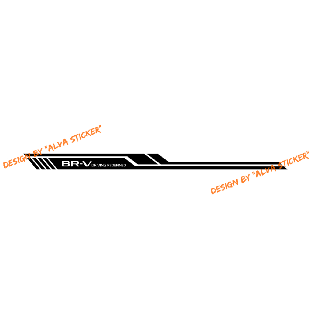 Jual (ALVA) best sticker brv all new list stripe stiker mobil honda all ...