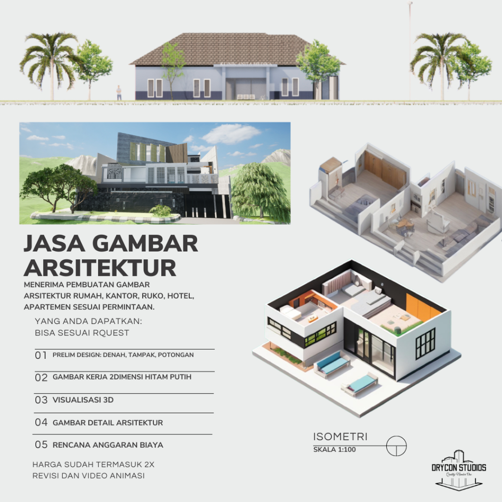 Jual Jasa Desain Gambar Arsitektur Rumah, Toko Dll. 2D Dan 3D | Shopee ...