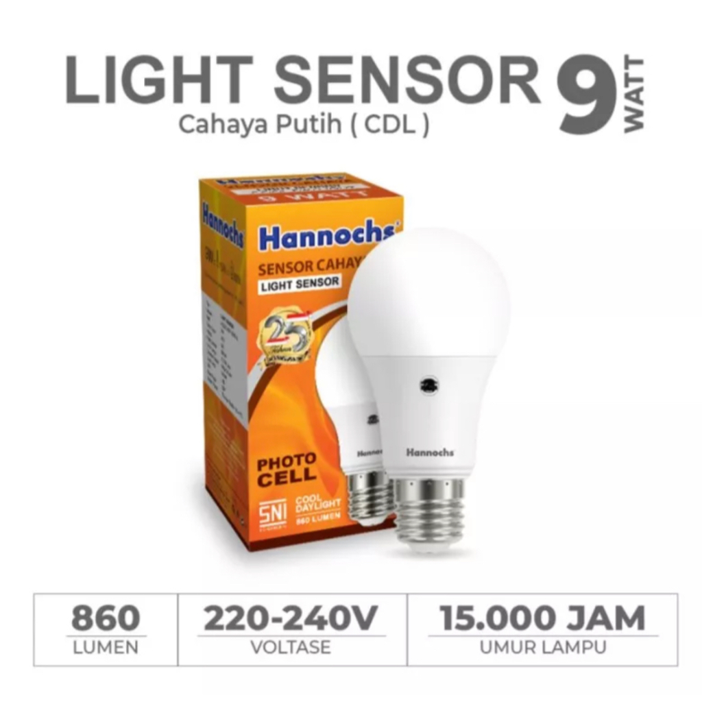 Jual Hannochs Sensor Cahaya 9W Light Sensor Cahaya Putih | Shopee Indonesia