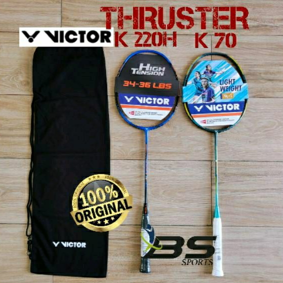 Jual RAKET BADMINTON VICTOR THRUSTER K70 K 70 THRUSTER K220H K 220H ...