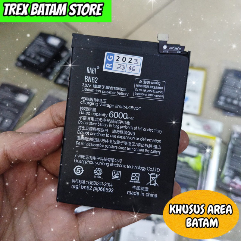 Jual Baterai Bn62 Poco M3 Battery Batre Xiaomi Redmi 9t Kualitas Original Batam Shopee 6645