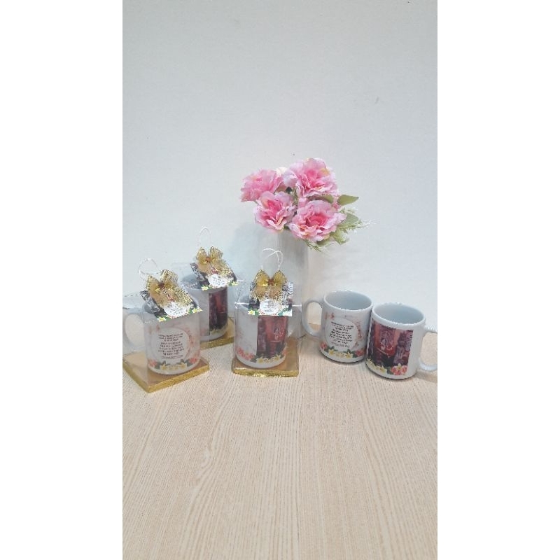 Jual souvenir mug custom/mug mengenang 40 hari/100 harian/1 tahun