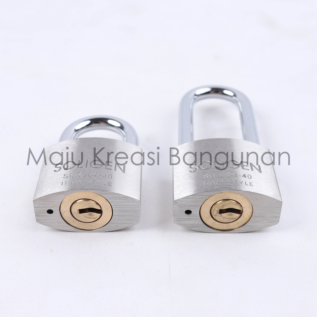 Jual Gembok Stainless Steel 304 SOLIGEN 40mm Kunci Komputer Panjang ...