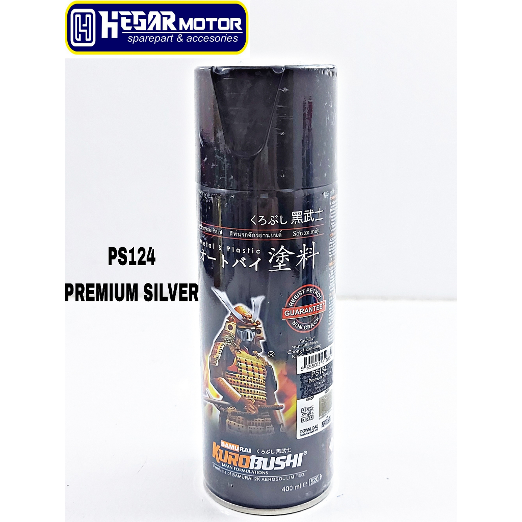 Jual SAMURAI KUROBUSHI CAT SEMPROT PILOK PS124 PREMIUM SILVER 400ml ...