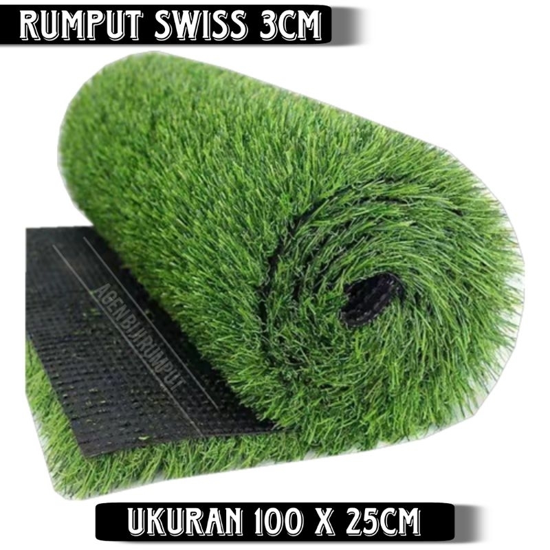 Jual Rumput sintetis swiss 3cm - Ukuran100cm x 25cm - rumput palsu ...