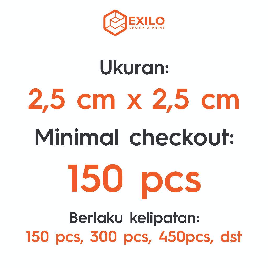 Jual Exilo Print Cetak Stiker Label Bulat Vinyl Anti Air Shopee