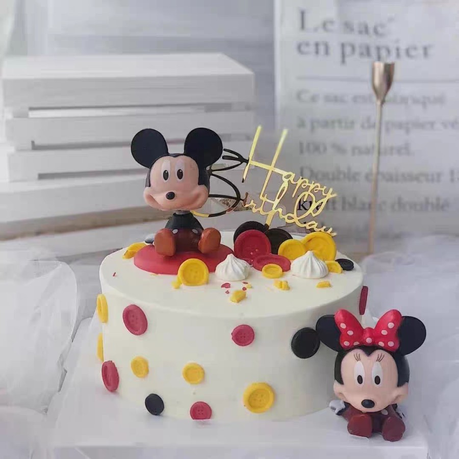 Jual Topper goyang kepala Minie Mouse Dan Mickey Mouse Merah / FIGURE ...