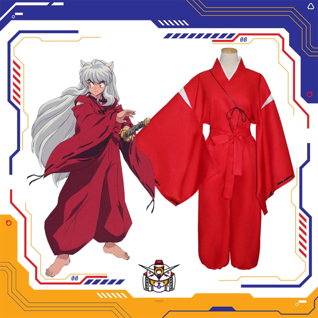 Jual Inuyasha Cosplay Costume Full Set Kimono Shopee Indonesia