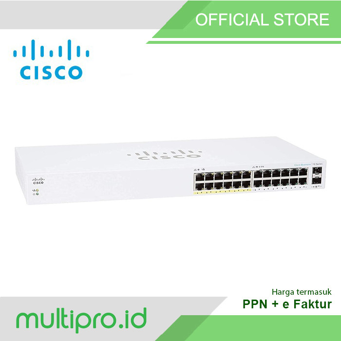 Jual Cisco CBS110-24PP Unmanaged 24-port GE, Partial PoE, 2x1G SFP ...