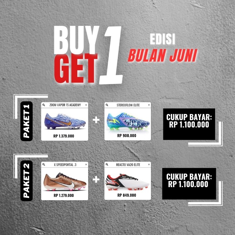 Jual Sepatu bola nike promo spesial buy one get one original Shopee Indonesia