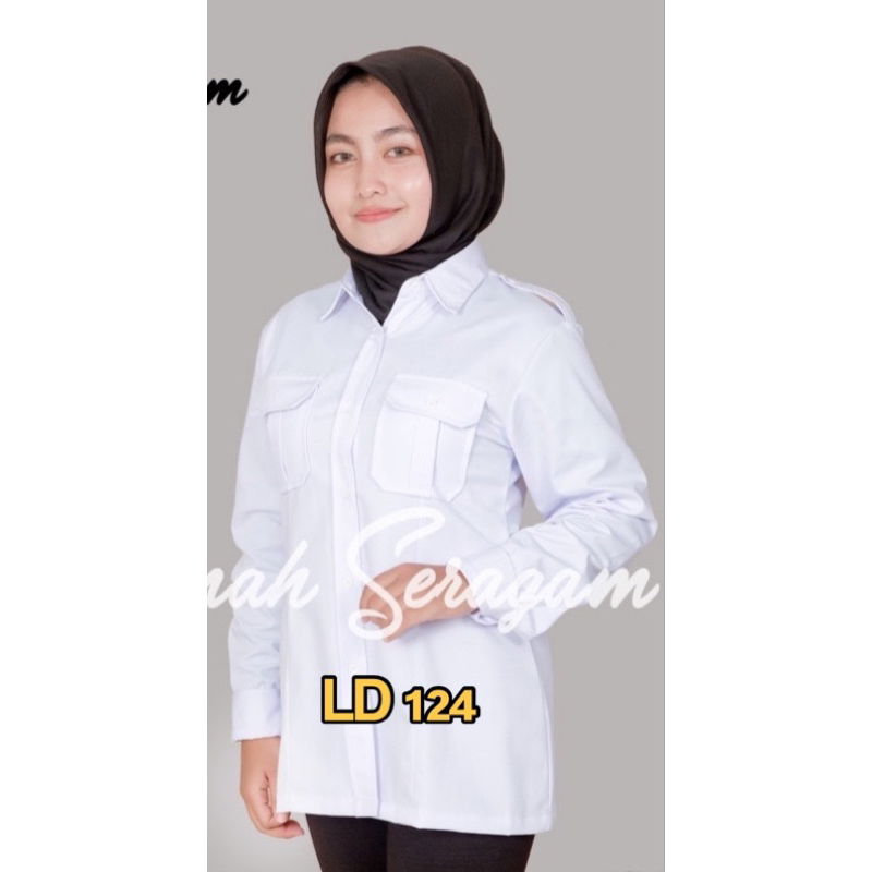 Jual Baju Dinas Putih Wanita Baju Putih Pns Asn Guru Kemeja Kerja