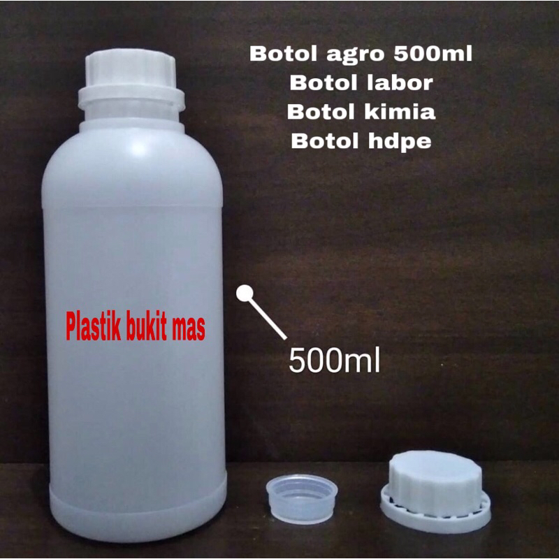 Jual Botol agro 500 ml / botol labor 500ml / botol hdpe 500ml termurah ...