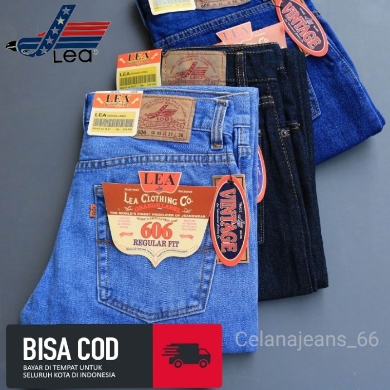 Jual Celana Jeans Pria LEA 606 Grade Original Standar Reguler Model ...