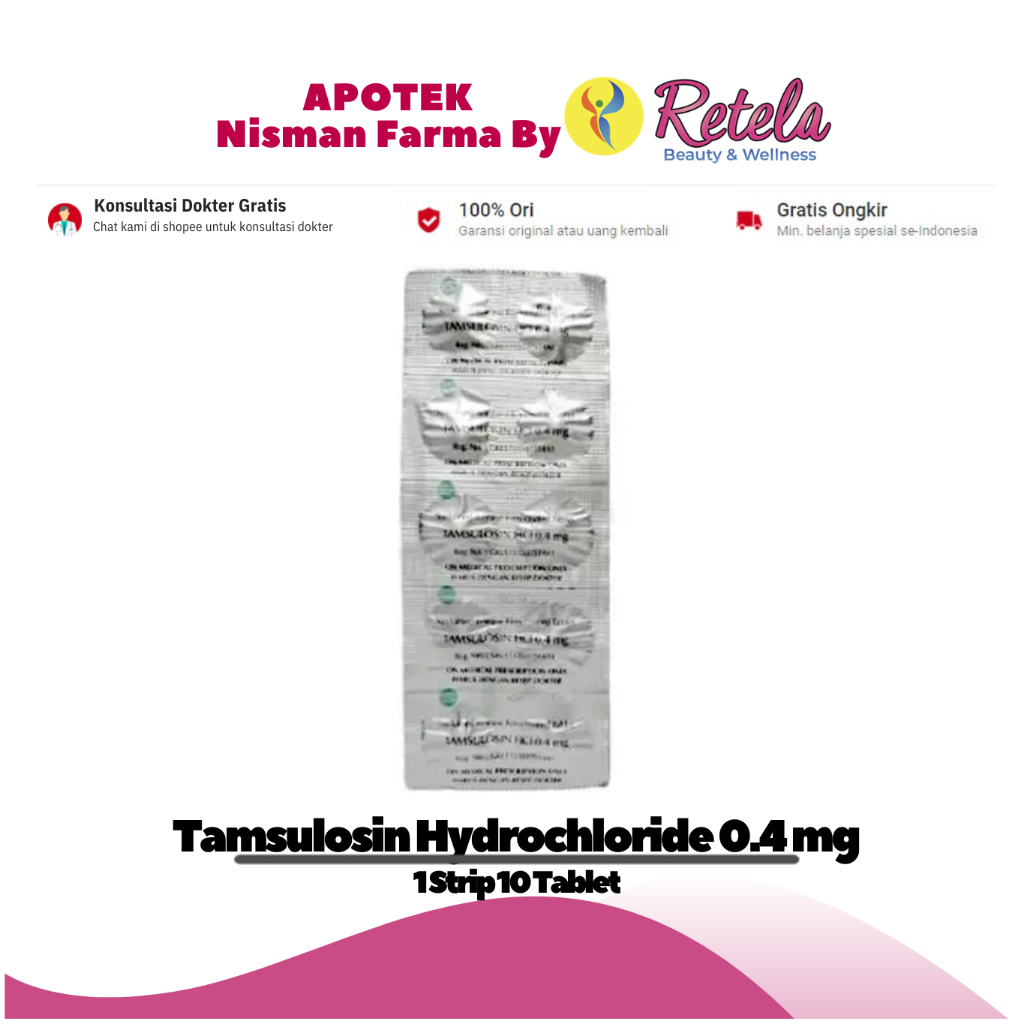 Jual tamsulosin 0 4 mg 1 strip isi 10 tablet shopee indonesia
