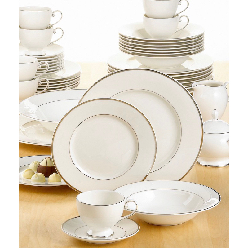 Jual Mikasa Cameo Platinum Rim Plate White St Saint James Tableware