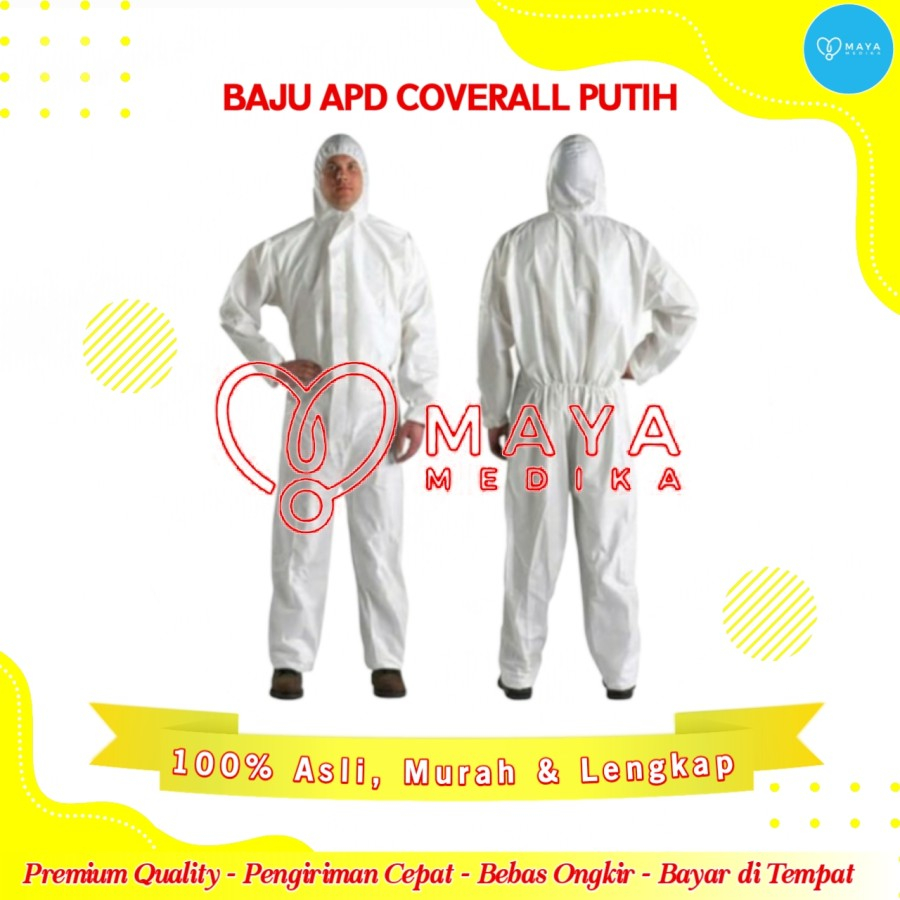 Jual Baju APD Coverall Putih Tipe 1412 | Shopee Indonesia