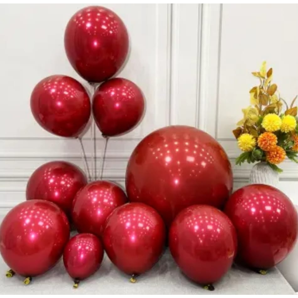 Jual Balon Latex / Lateks Double Layer Warna Chanel Red Size 18 inch ...