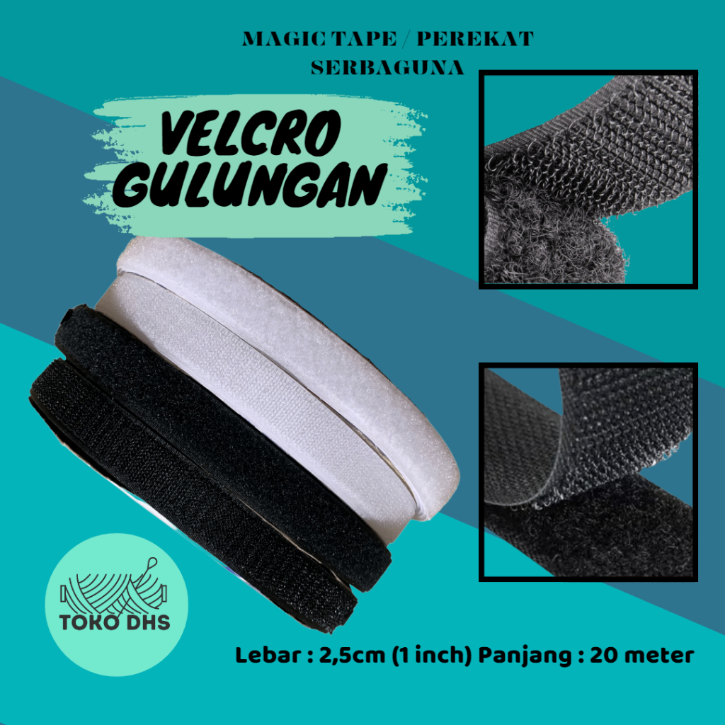Jual (ROLL) Velcro Perekat +/- 20 Meter | Shopee Indonesia