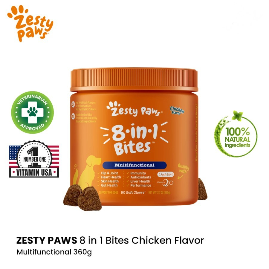 Jual Zesty Paws 8 in 1 Bites Multifunctional Supplement - Multivitamin ...