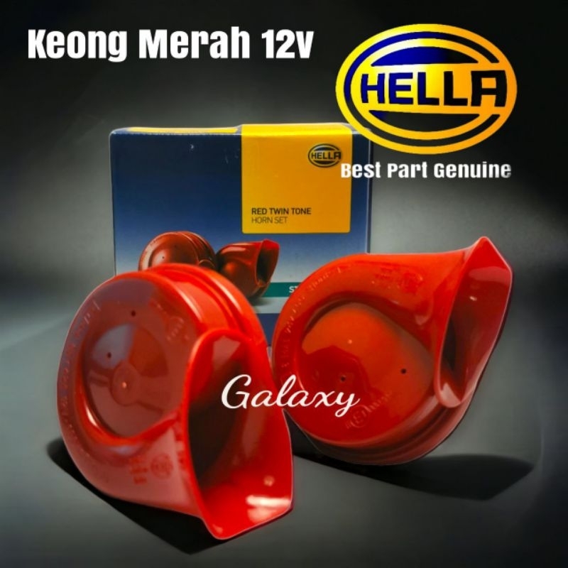 Jual Klakson Hella Dobel Keong Merah + Relay Hella Asli Shopee Indonesia