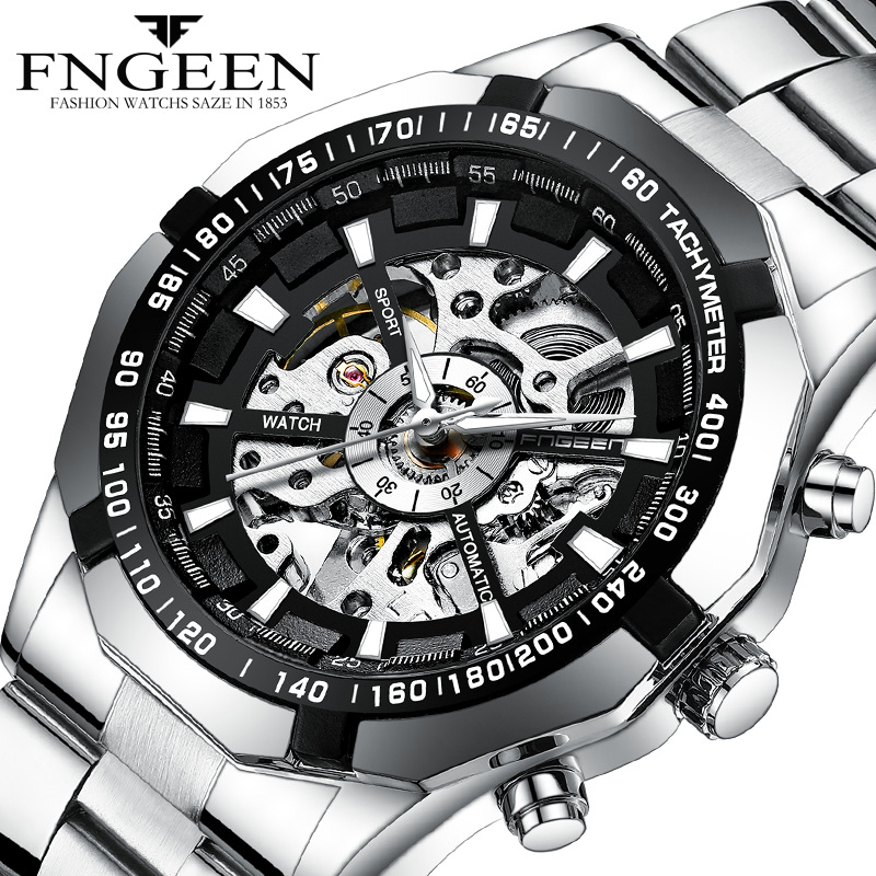 Jual Fngeen A001 Jam Tangan Pria Automatic Mechanical Kinetic Otomatis ...