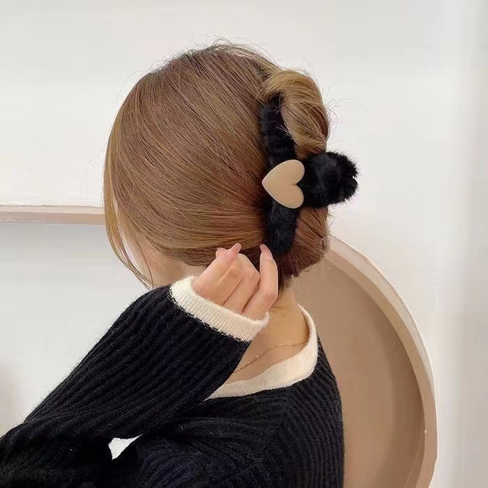 Jual JEDAI JUMBO BULU JEPIT RAMBUT BULU WANITA GAYA KOREA AKSESORIS ...