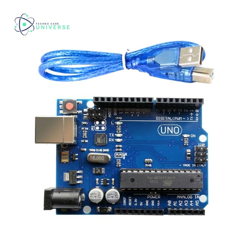 Jual Arduino Uno DIP IC ATmega328 16U R3 + Kabel Termurah Dengan Kabel