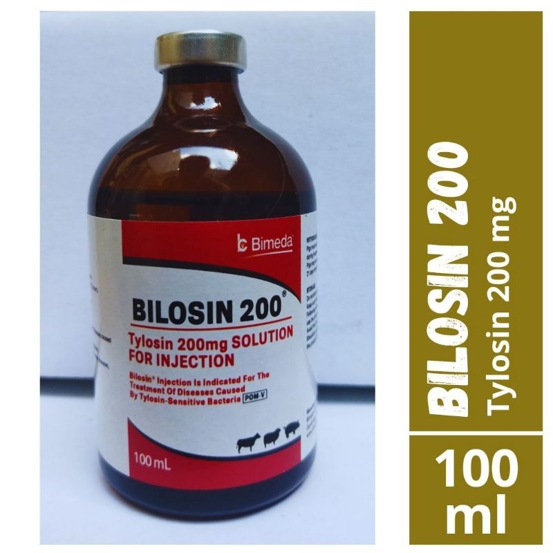 Jual Bilosin 100 ml - Obat Pernafasan Hewan - Tylosin Base Bimeda 200 ...