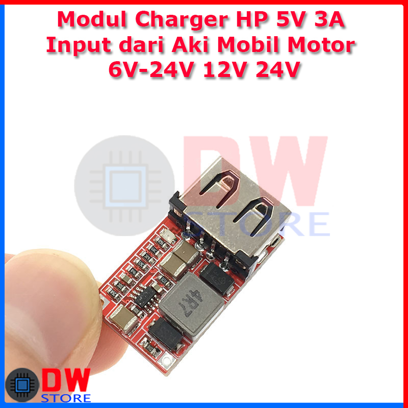Jual Modul Charger HP Handphone USB 5V 3A 6V 12V 24V Aki Motor Mobil HW ...