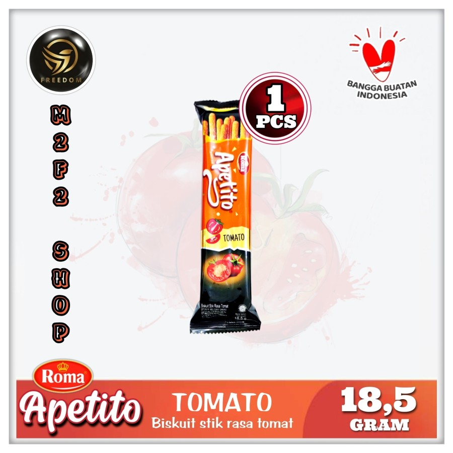 Jual Roma Apetito Biskuit Stik Renyah & Gurih Rasa Tomato - 18,5 gr