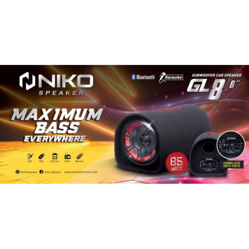 Jual speaker niko GL8,tabung 8 inch | Shopee Indonesia