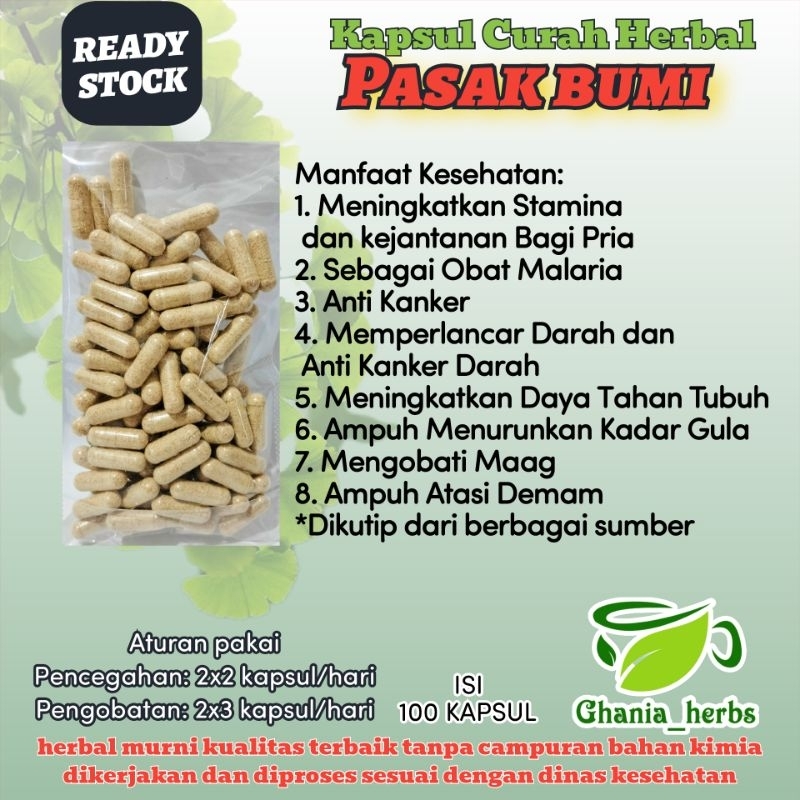 Jual HERBAL CURAH PASAK BUMI TONGKAT ALI 100 KAPSUL Shopee Indonesia