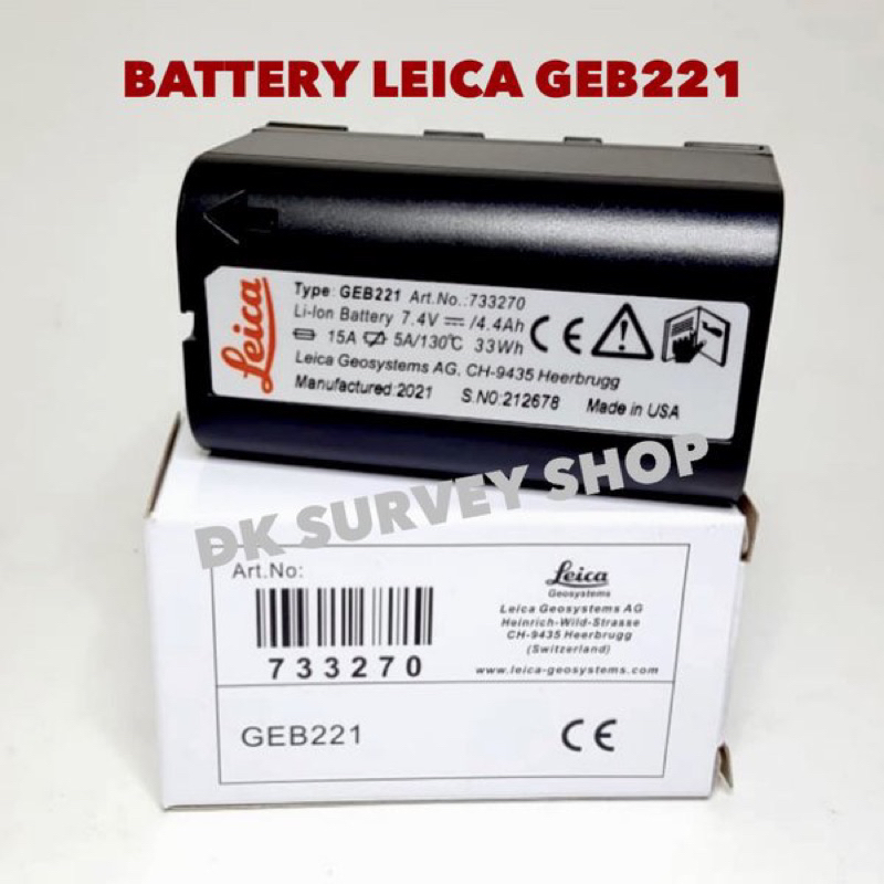 Jual BATTERY LEICA GEB221 atau BATERAI LEICA GEB 221 untuk LEICA PIPER ...