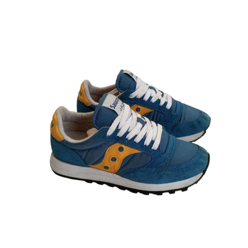 Saucony Jazz cw Stockholm Colourway Turquoise Blue Yellow Sneakers Original Second Sepatu Ori Sauconi Casual Running Sports Shoes Casuals Men N Adidas