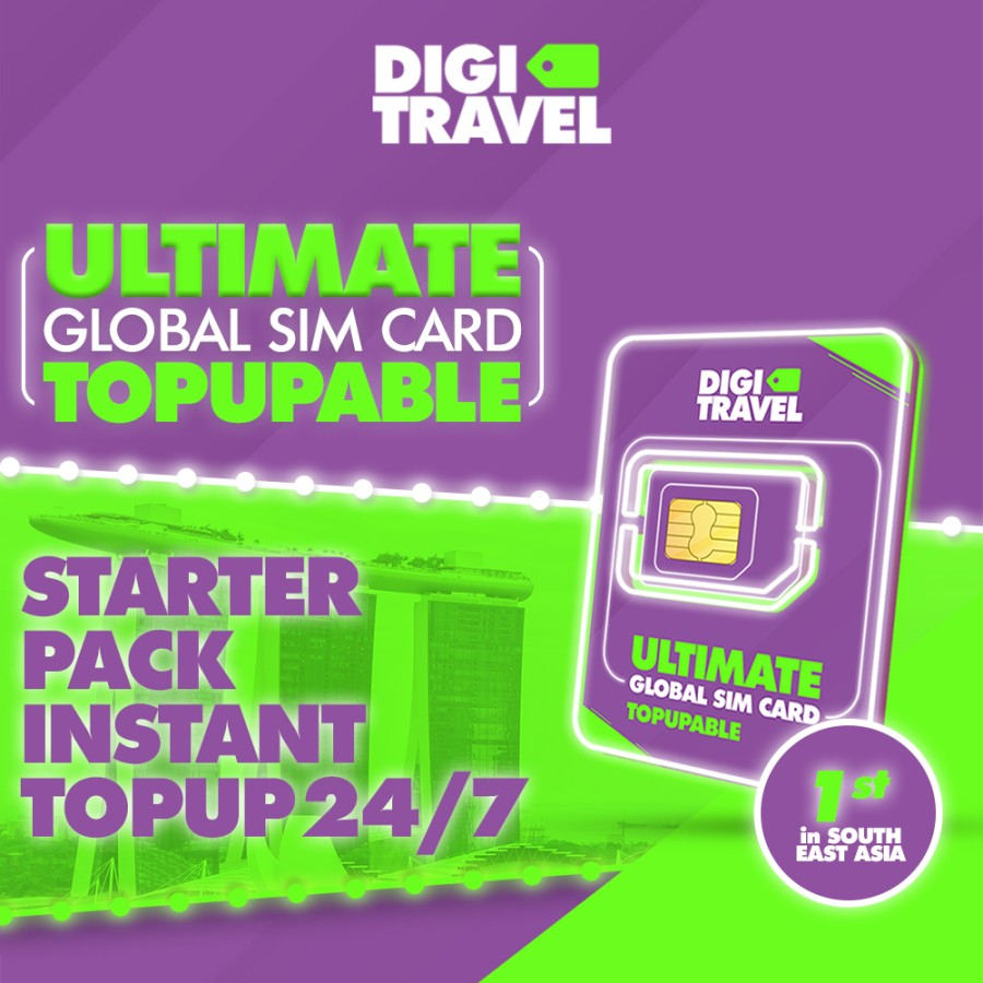 Jual DIGI TRAVEL Ultimate Sim card Singapore Malaysia Thailand