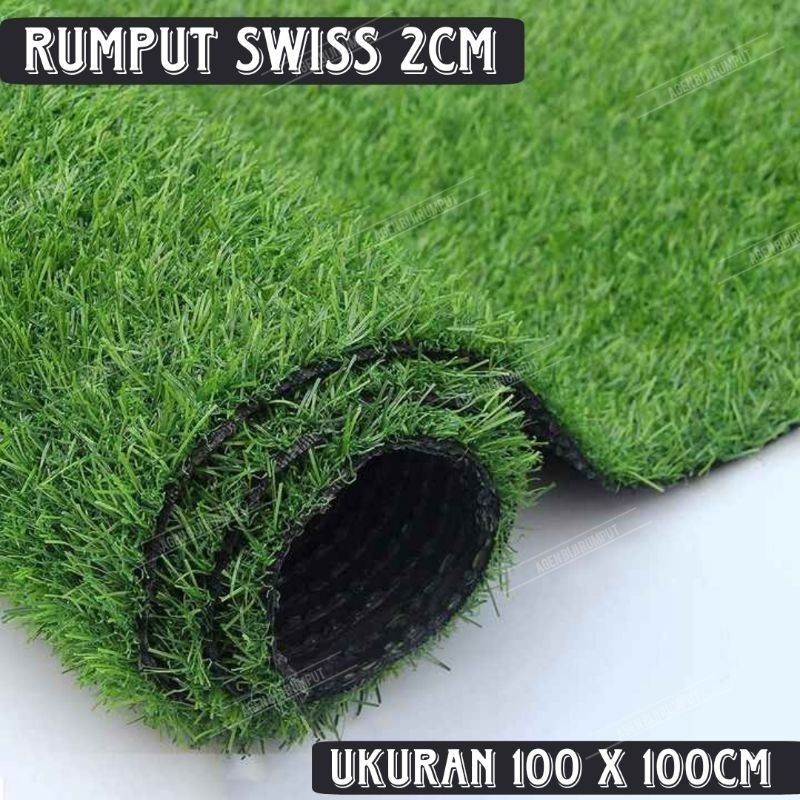 Jual rumput sintetis swiss 2cm - 100cm x 100cm - karpet rumput sintetis ...