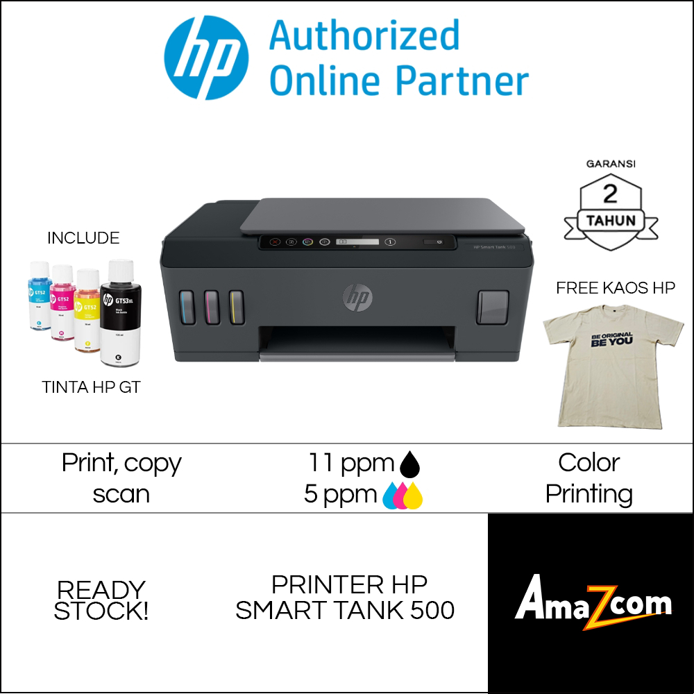 Jual Printer HP Smart Tank 500 All In One Print Scan Copy Garansi Resmi