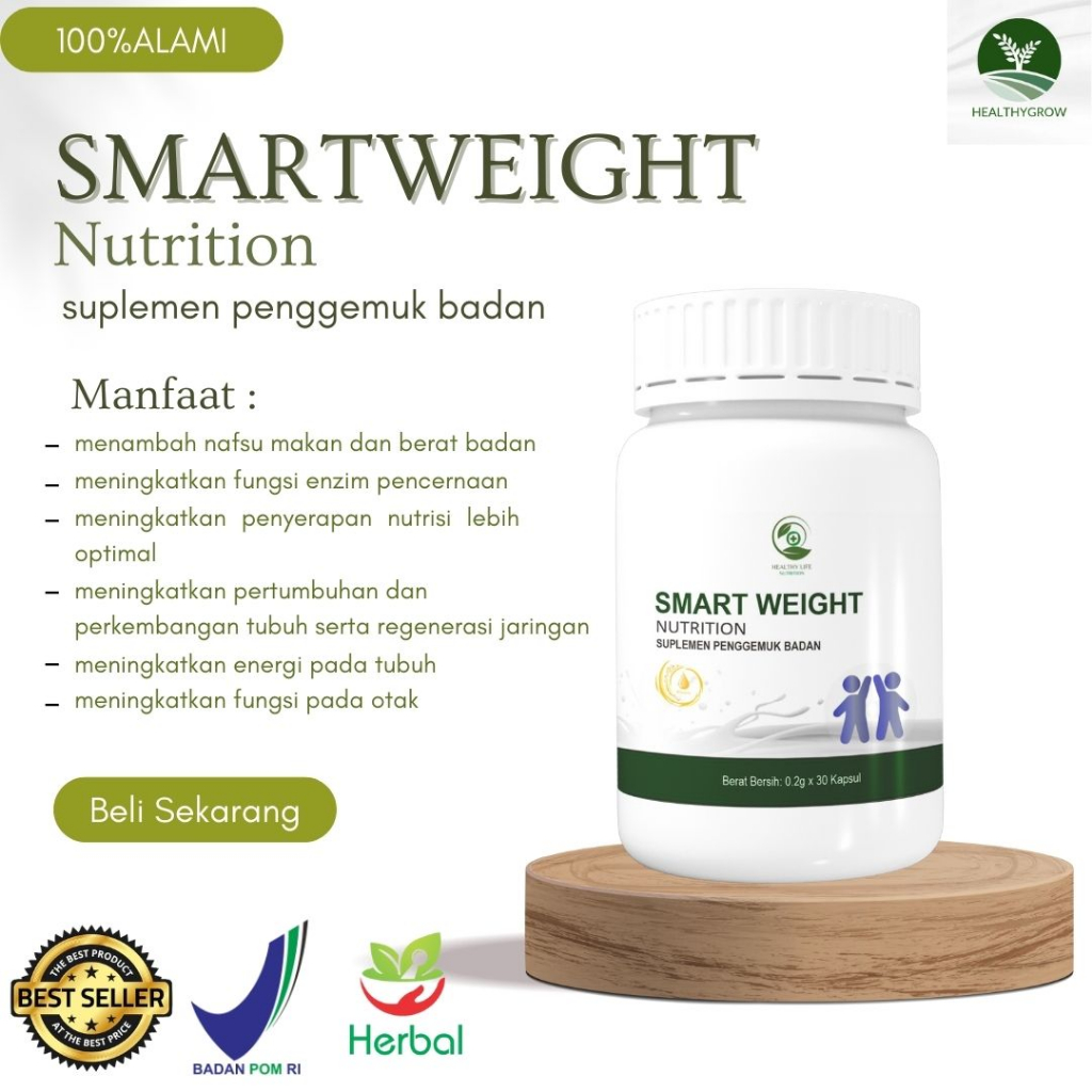 Jual SMART WEIGHT NUTRITION Penggemuk Badan Anak Umur 2-10 Tahun ISI 30 ...