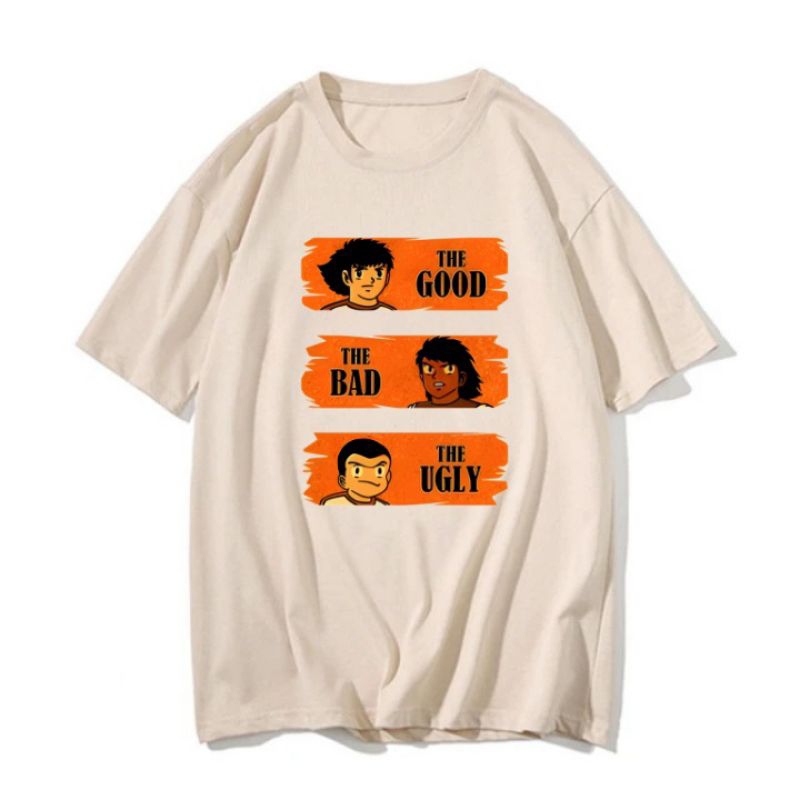 Jual Kaos Captain Tsubasa The Good Bad Ugly Pria Wanita Custom Distro