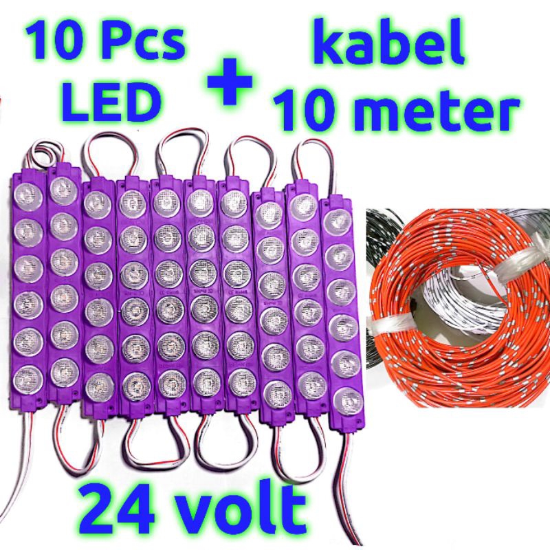 Jual Ala Pcs Lampu Led Mata Volt Dan Kabel Bintik Meter Led Bak Truk Bus Volt