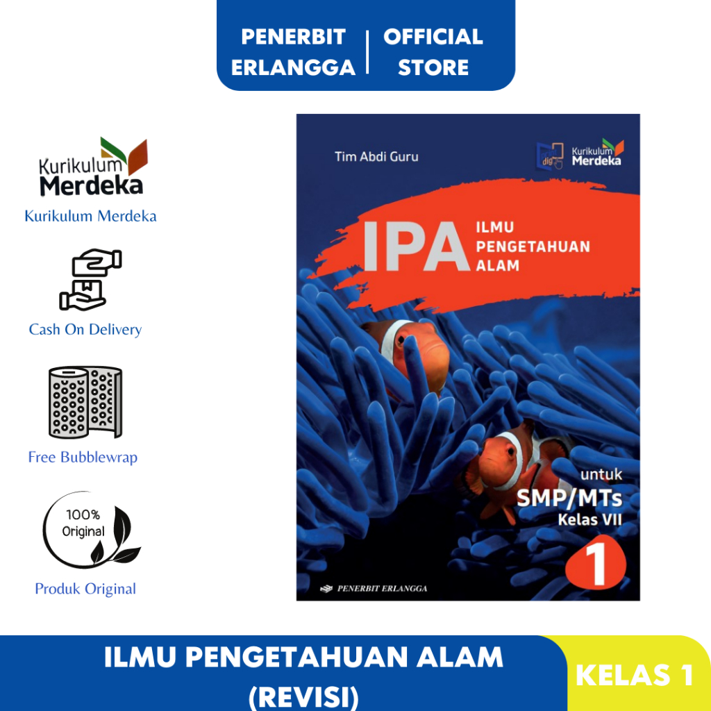 Jual [Erlangga Official] IPA REVISI SMP KELAS 7 KURIKULUM MERDEKA ...